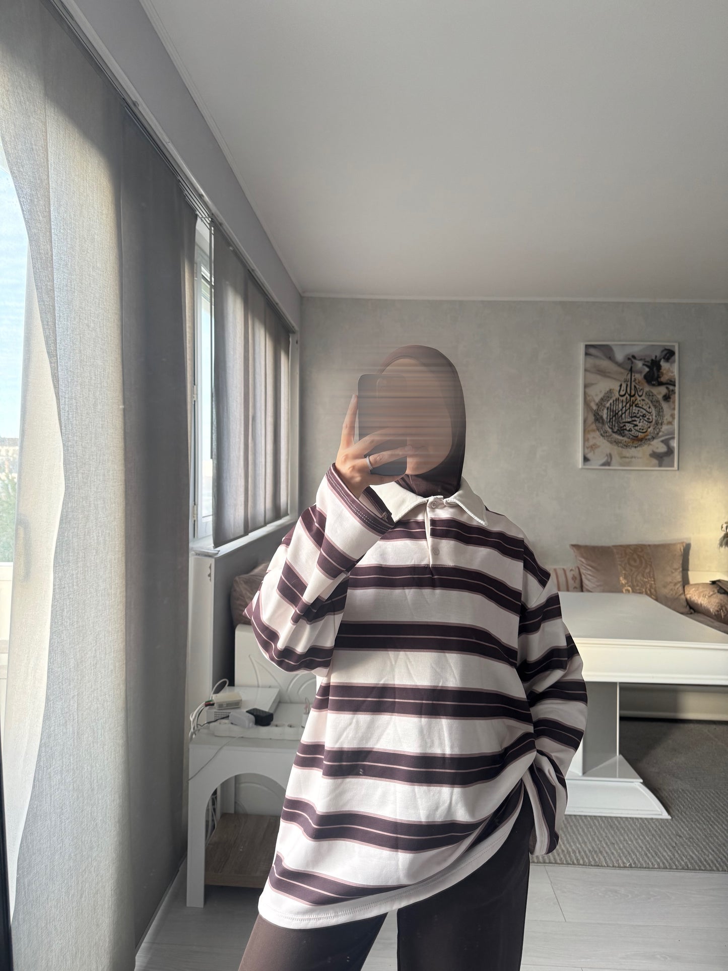 Polo épais à rayure