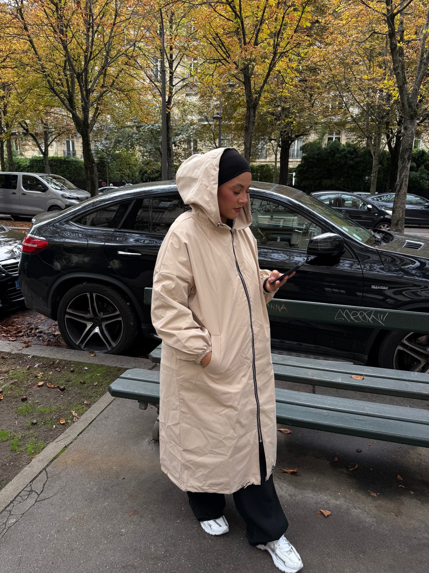 Imperméable à capuche