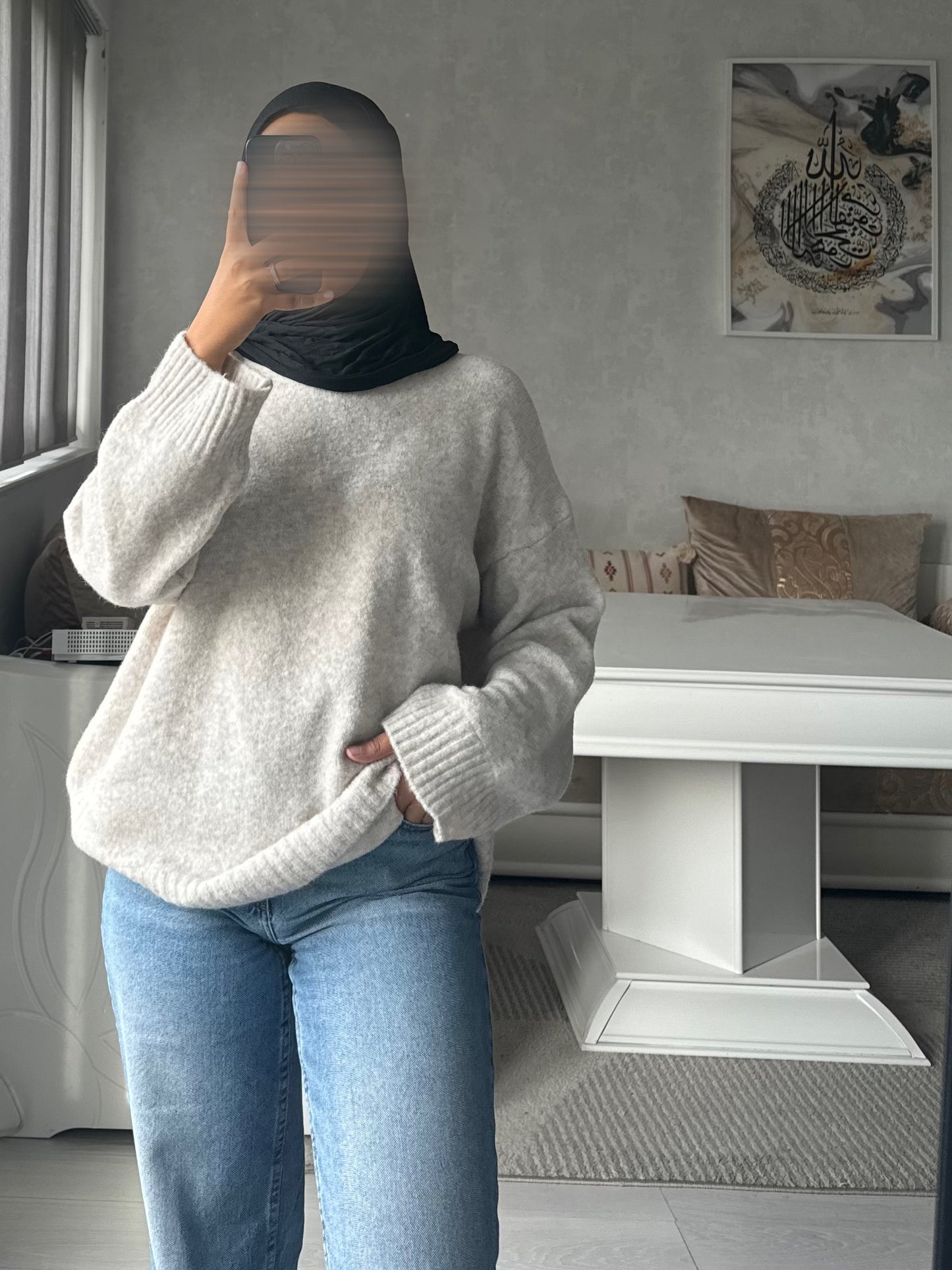 Pull oversize col rond
