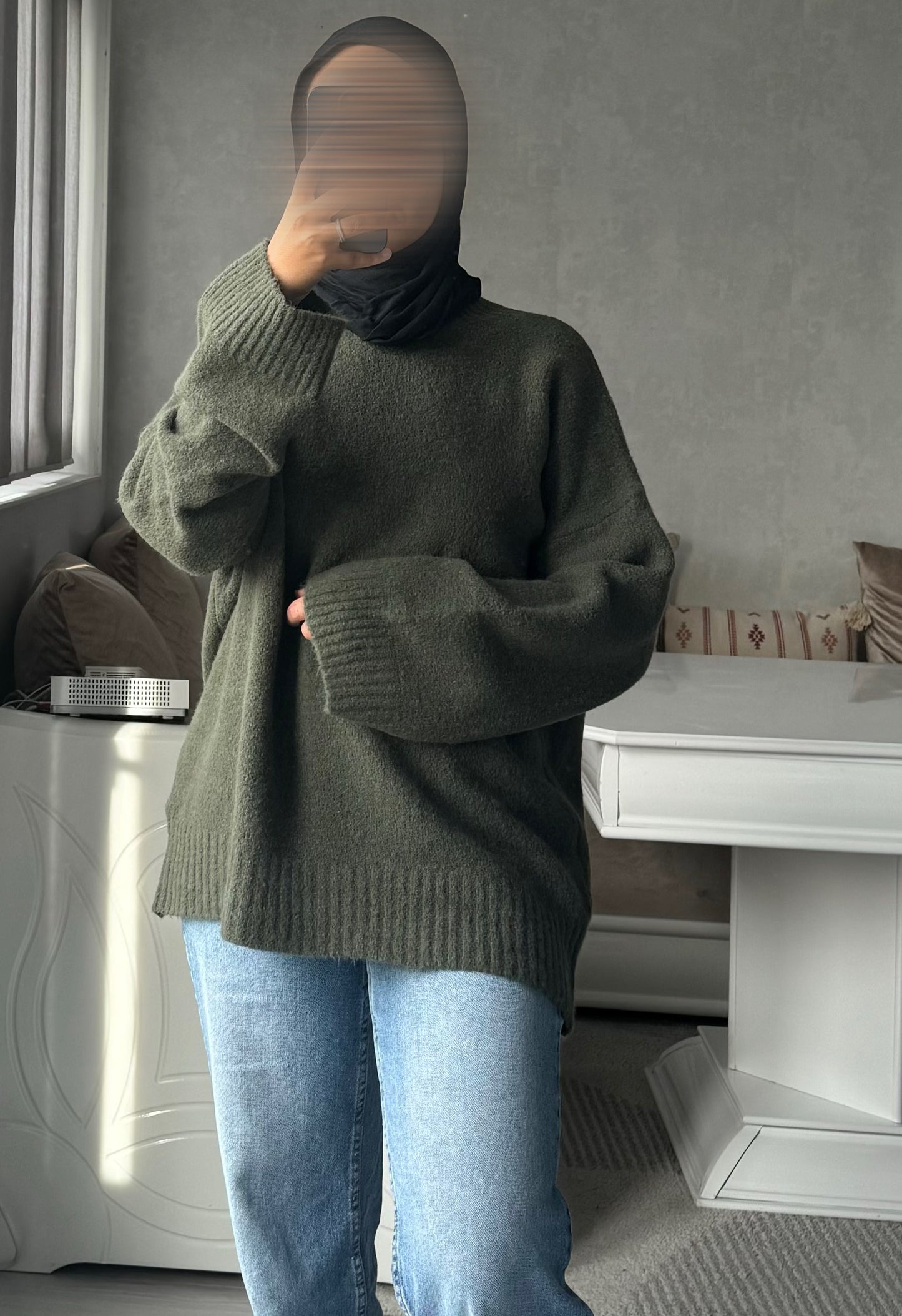 Pull oversize col rond