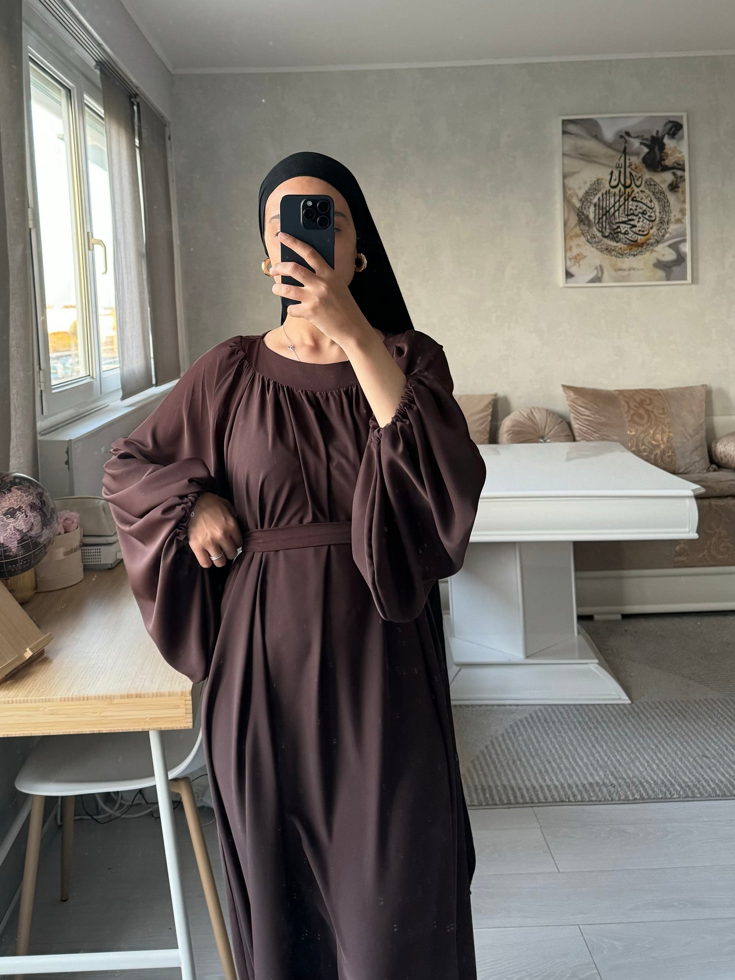 Abaya ballon chocolat