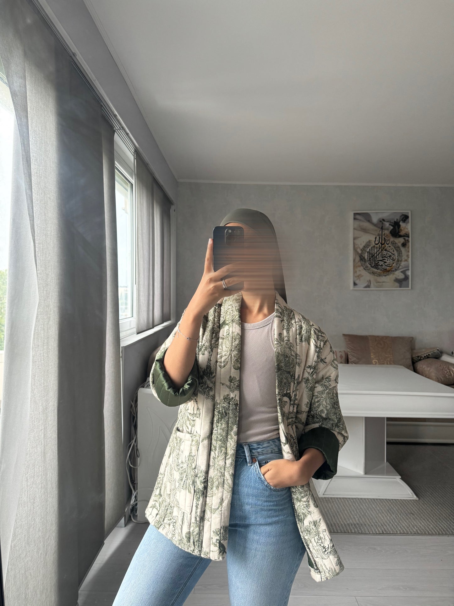 Veste fleuri mi-saison