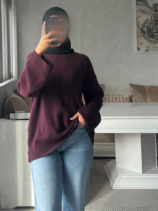 Pull oversize col rond